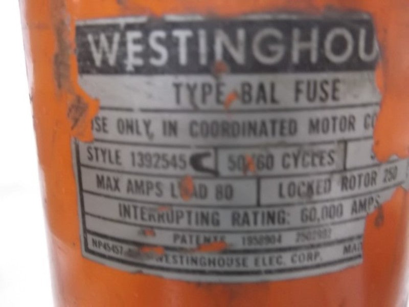 WESTINHOUSE 1392545C TYPE BAL FUSE  UNMP