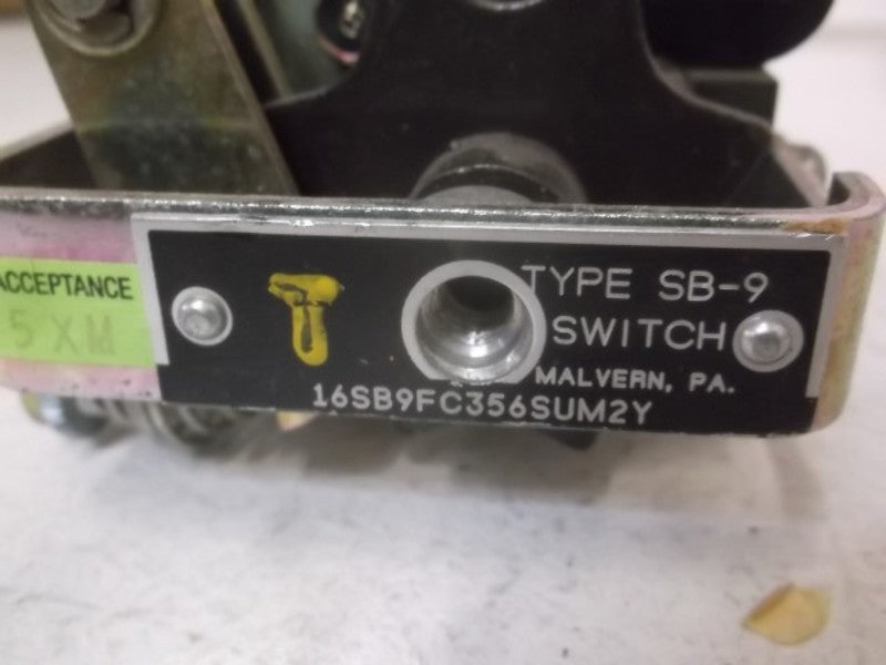 GENERAL ELECTRIC 16SB9FC356SUM2Y TYPE SB-9 SWITCH  UNMP