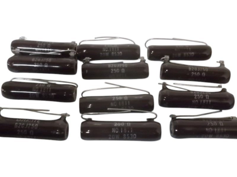 LOT OF 12 OHMITE B20J250 RESISTOR 20W 250OHM NSNP