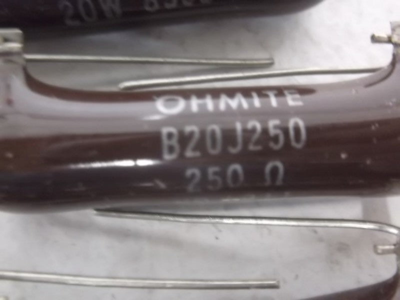 LOT OF 12 OHMITE B20J250 RESISTOR 20W 250OHM NSNP
