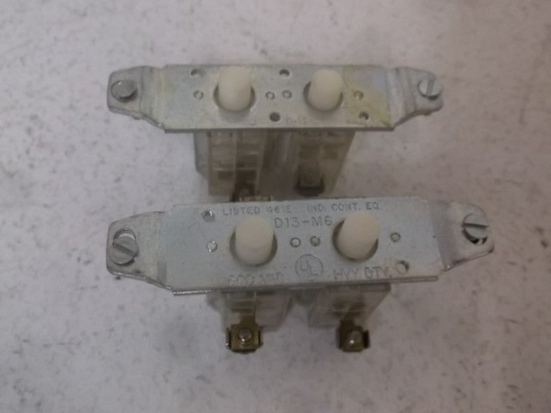 LOT OF 2 D13-M6 PUSHBUTTON UNMP