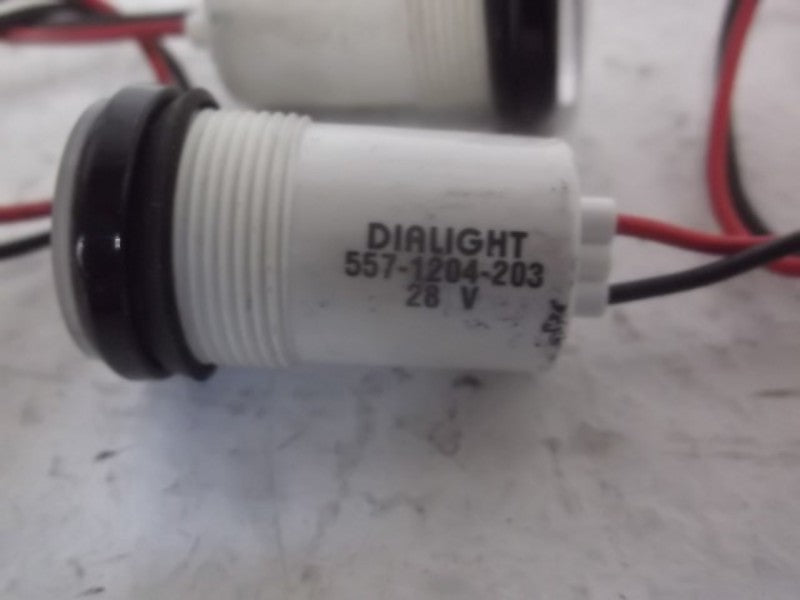 LOT OF 2 DIALIGHT 557-1204-203 PANEL MOUNT LED INDICATOR NSNP