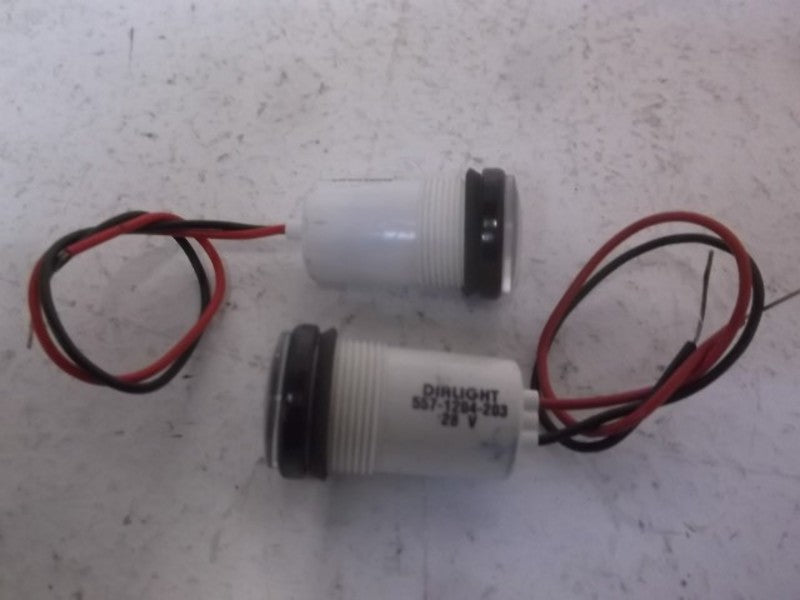 LOT OF 2 DIALIGHT 557-1204-203 PANEL MOUNT LED INDICATOR NSNP