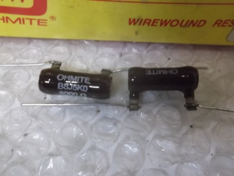 LOT OF 14 OHMITE B8J5K0 RESISTOR WIREWOUND 8W 5K OHM NSMP