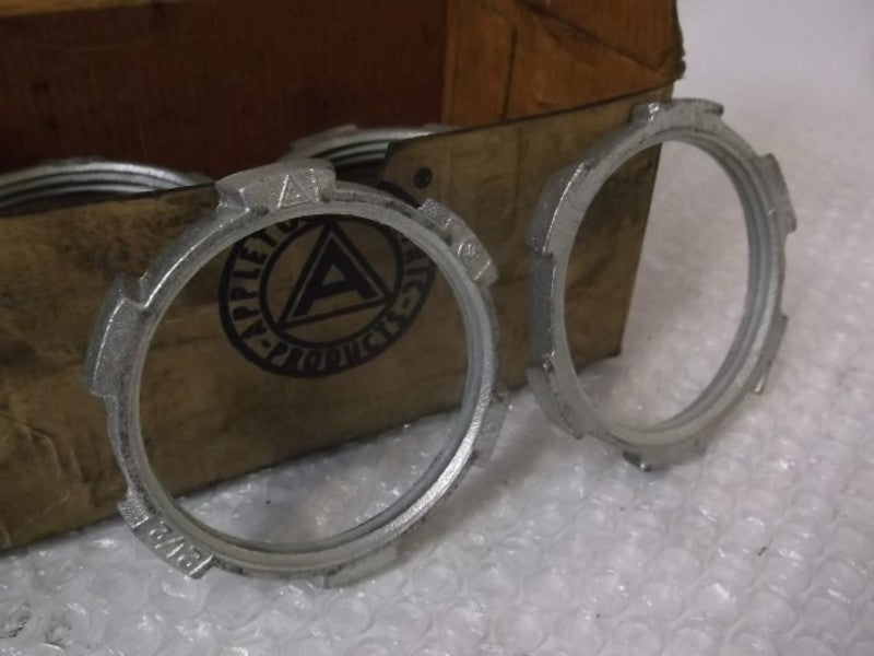 LOT OF 10 APPLETON BL-250 1/2" IRON LOCKNUTS NSMP