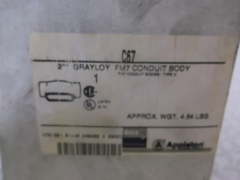 APPLETON C67 2" GRAYLOY CONDUIT BODY  NSMP