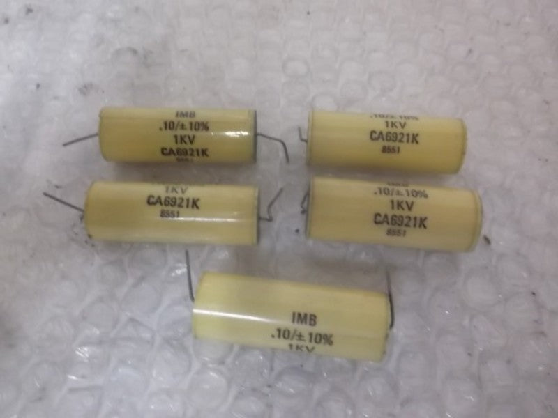 LOT OF 5 IMB CA6921K CAPACITOR 10% 1KV UNMP