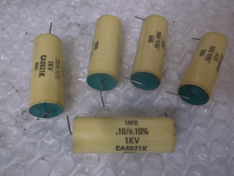 LOT OF 5 IMB CA6921K CAPACITOR 10% 1KV UNMP