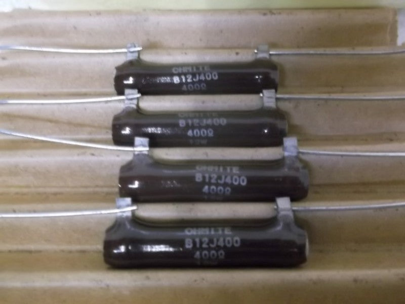 LOT OF 12 OHMITE B12J400 RESISTOR WIREWOUND 400OHMS 12W NSMP
