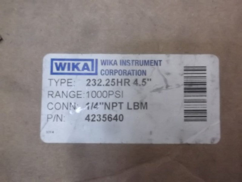 WIKA 4235640 PROCESS GAUGE TYPE 232.25HR 4.5" 1000PSI  NSMP