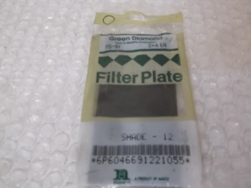 GREEN DIAMOND FS-1H PLATE FILTER 2X4-1/4" SHADE 12  FACTORY BAG