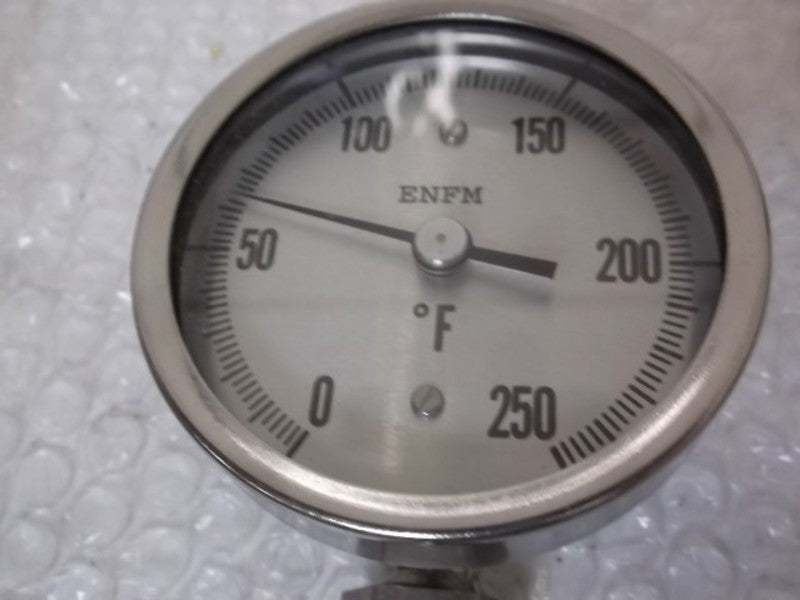 ENFM XR PRESSURE GAUGE 0-250 F 4" STEM 1/2" NPT  NSMP