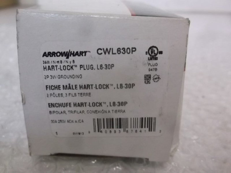 ARROW HART CWL630P HART-LOCK PLUG 2 POLE 3 WIRE  NSMP