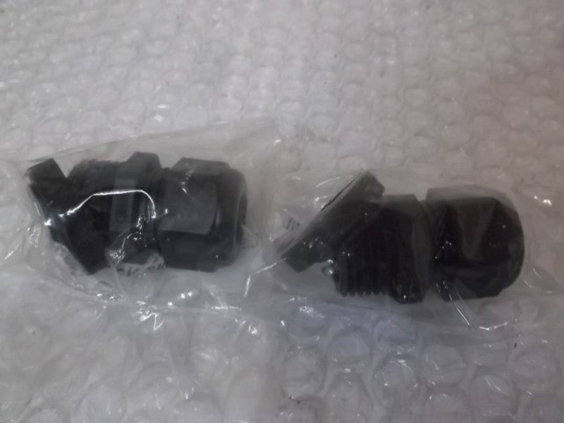 LOT OF 2 CD13NR-BK-N-O CONNECTOR 1/2" NPT NYLON FACTORY BAG