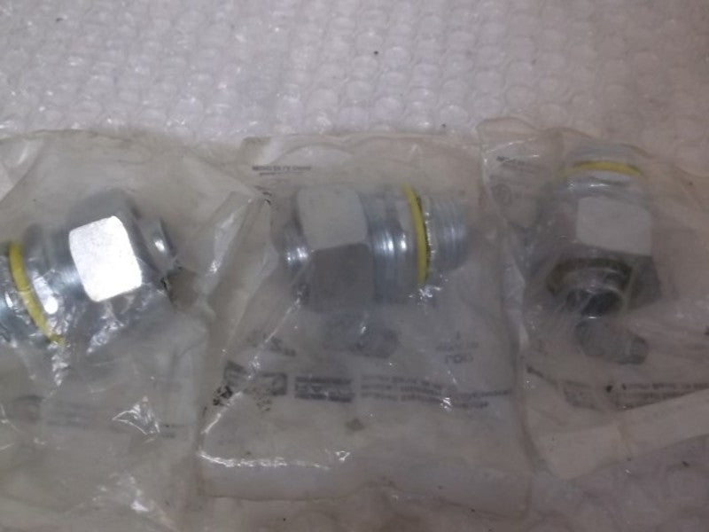 LOT OF 3 RACO LQD LIQUID TIGHT CONNECTOR 1/2" FACTORY BAG