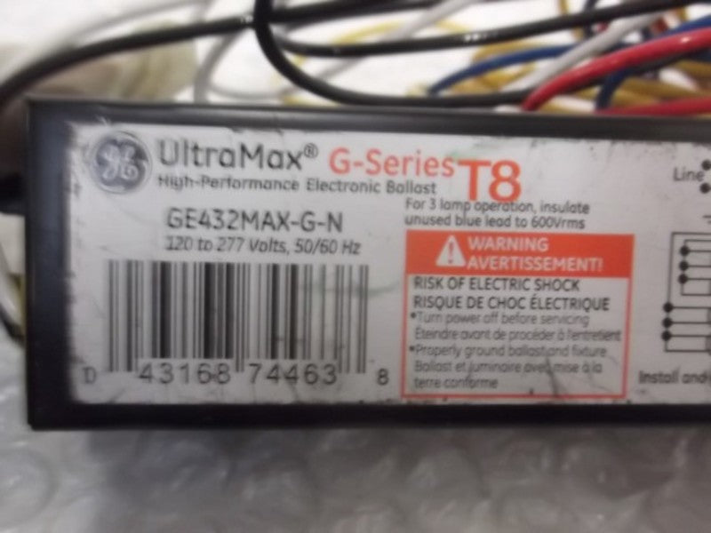 GENERAL ELECTRIC GE432MAX-G-N BALLAST 120-277 V 50/60HZ G-SERIES  UNMP