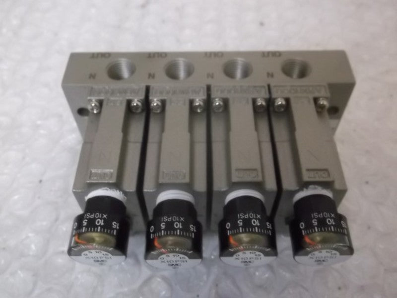 SMC NARM1000-4A1-N01G REGULATOR MFLD W/GAUGES  NSNP