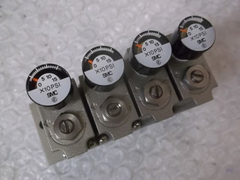 SMC NARM1000-4A1-N01G REGULATOR MFLD W/GAUGES  NSNP