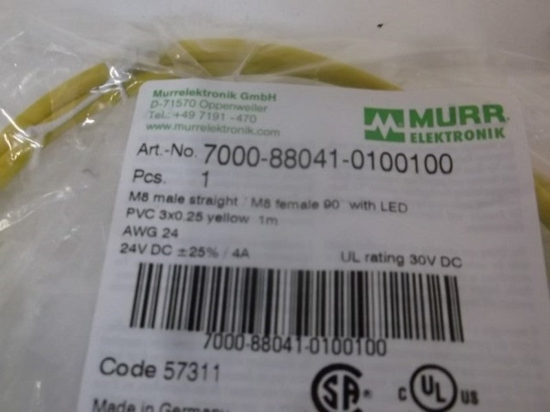MURR ELEKTRONIK 7000-88041-0100100 M8 MALE STRAIGHT/ M8 FEMALE  FACTORY BAG