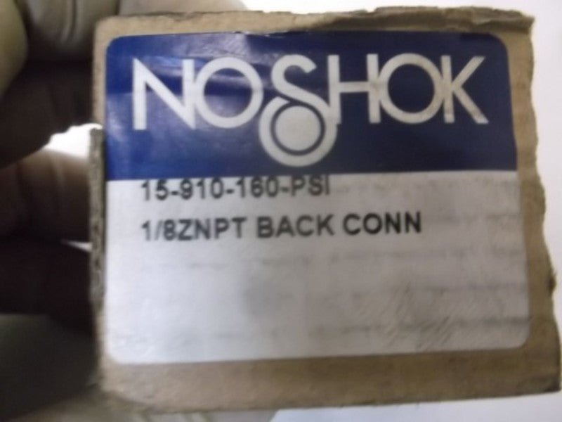 NOSHOK 15-910-160-PSI PRESSURE GAUGE 1/8" NPT BACK CONNECTOR  NSMP