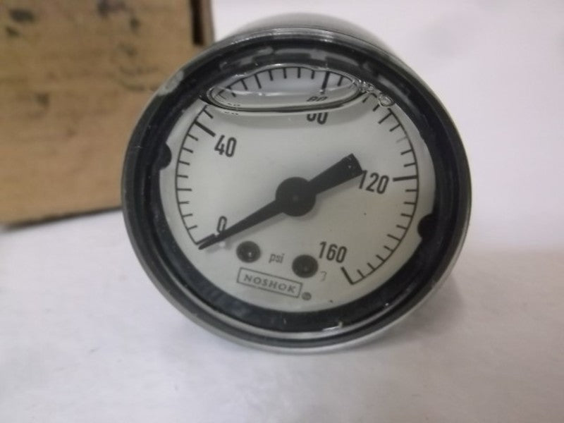 NOSHOK 15-910-160-PSI PRESSURE GAUGE 1/8" NPT BACK CONNECTOR  NSMP