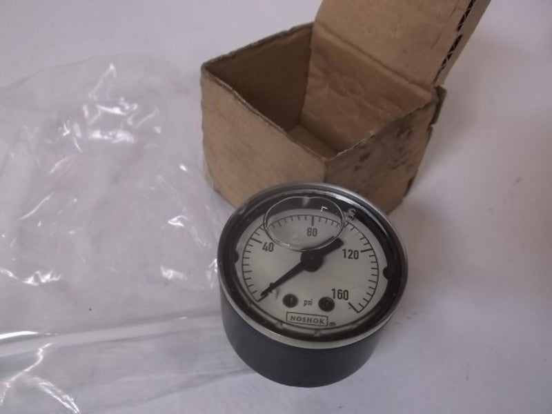 NOSHOK 15-910-160-PSI PRESSURE GAUGE 1/8" NPT BACK CONNECTOR  NSMP