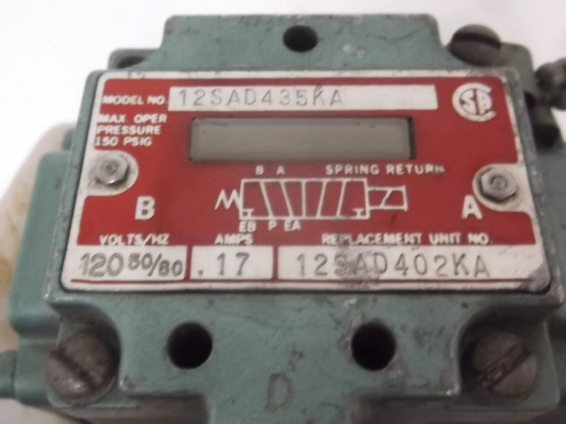 NUMATICS 12SAD435KA SOLENOID VALVE (AS PICTURED)  UNMP