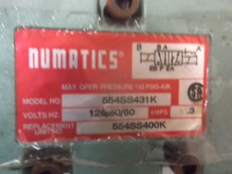 NUMATICS 554SS431K PNEUMATIC VALVE  UNMP