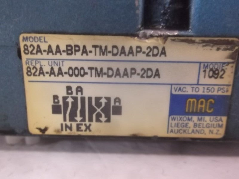 MAC 82A-AA-BPA-TM-DAAP-2DA SOLENOID VALVE  UNMP