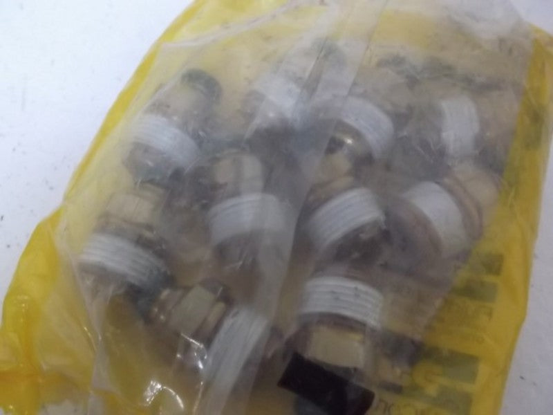 LOT OF 10 PARKER 2P646 CONNECTOR 1/4" FACTORY BAG