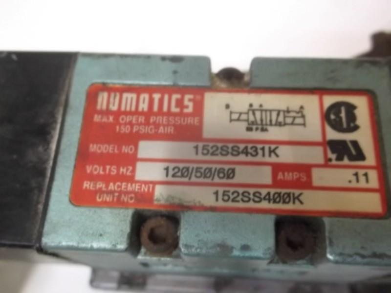 NUMATICS 152SS431K SOLENOID VALVE (AS PICTURED)  UNMP