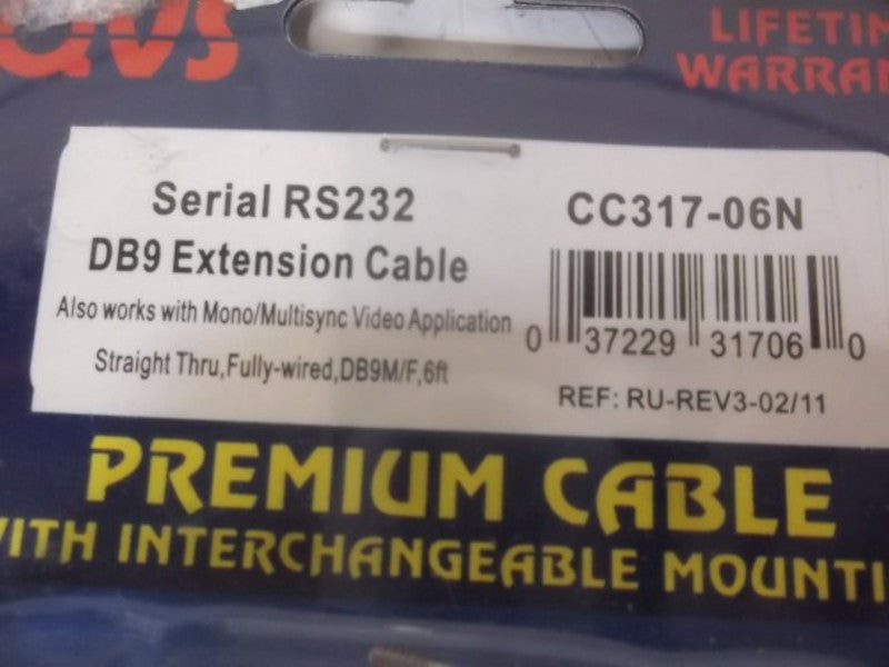 CC317-06N EXTENSION CABLE DB9  ORIGINAL PACKAGE