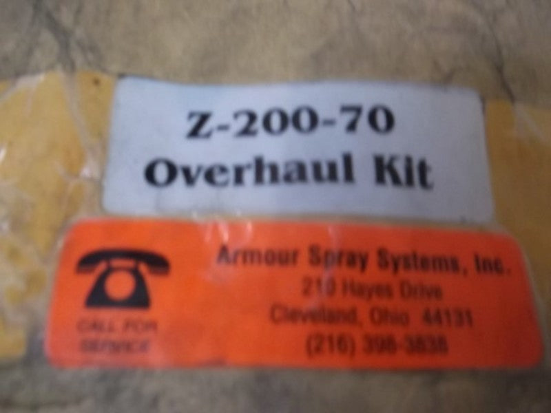 ARMOUR Z-200-70 OVERHAUL KIT  NSNP IN A BAG