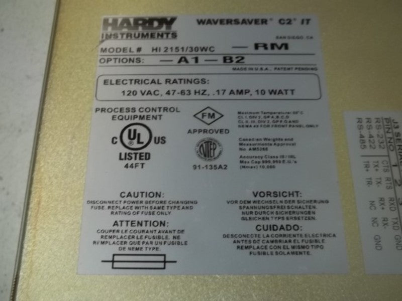 HARDY HI2151/30WC-RM WEIGHT CONTROLLER  NSNP