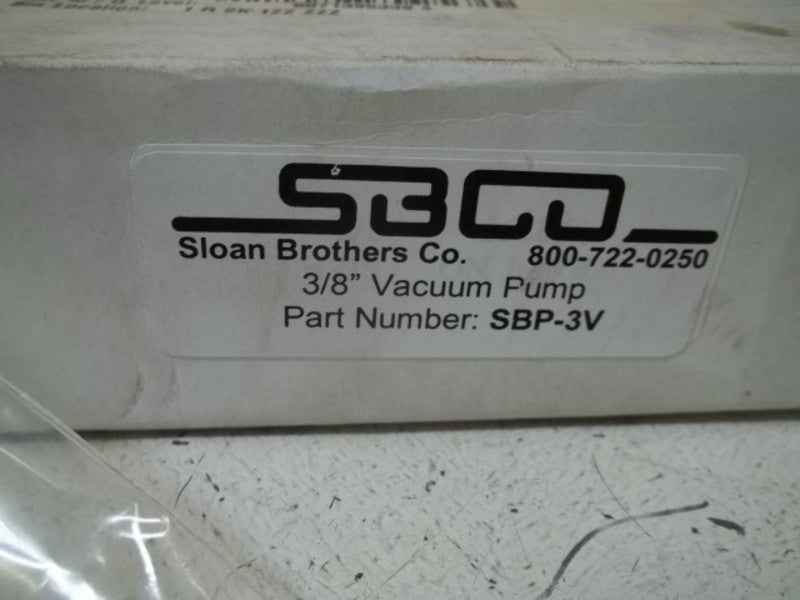SLOAN SBP-3V 3/8" VACUUM PUMP  NSMP