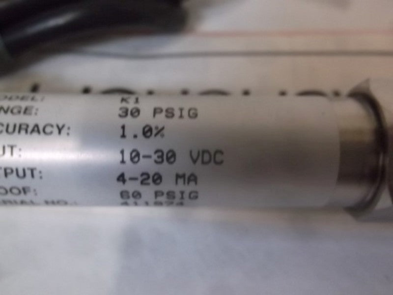 ASHCROFT ASH-K1-G-100-D-7-F02-42-F2 PRESSURE TRANSDUCER 30 PSIG  NSMP