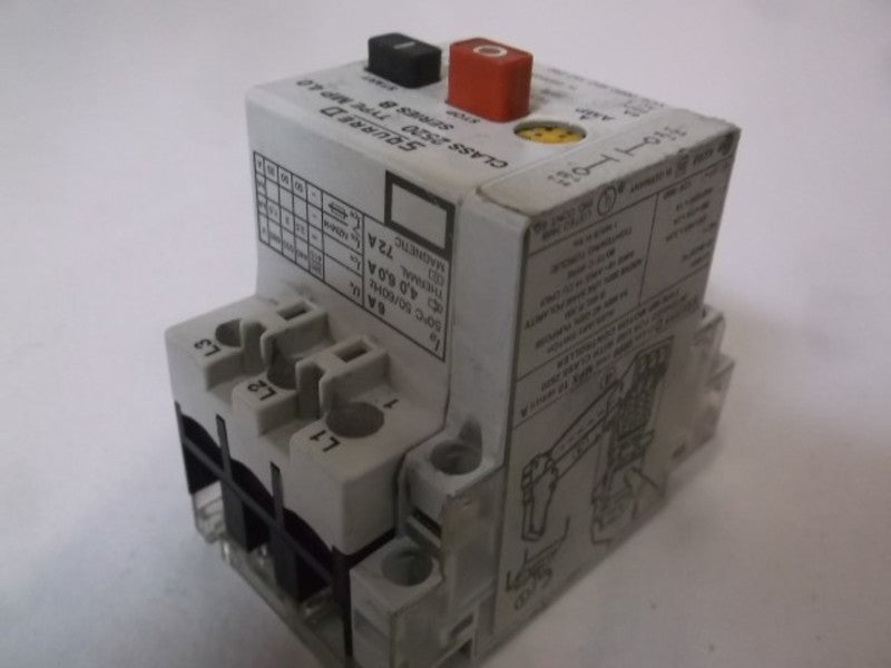 SQUARE D 2520-MP4.0 MOTOR PROTECTIVE SWITCH 660VAC 6AMP  UNMP