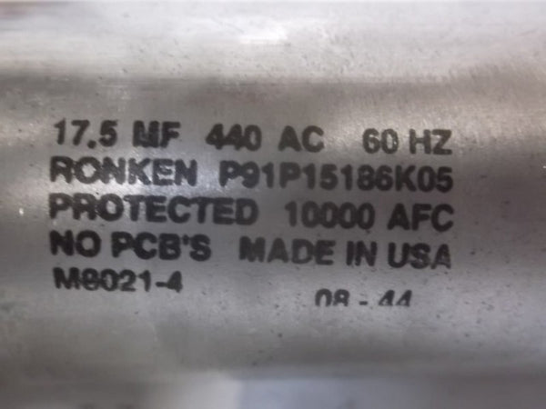 RONKEN P91P15186K05 CAPACITOR 17.5 MF 440 AC  NSNP