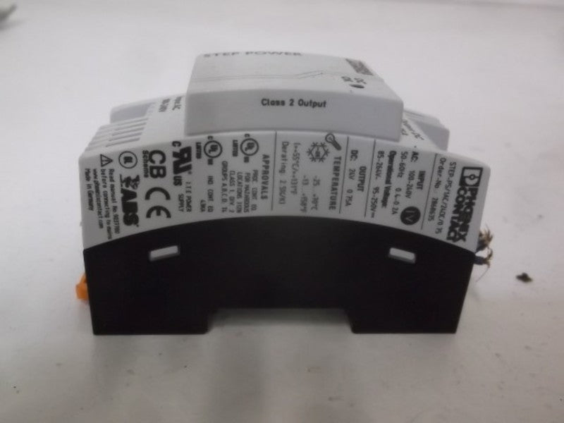 PHOENIX CONTACT STEP POWER STEP-PS/1AC/24DC/0.75 POWER SUPPLY  UNMP