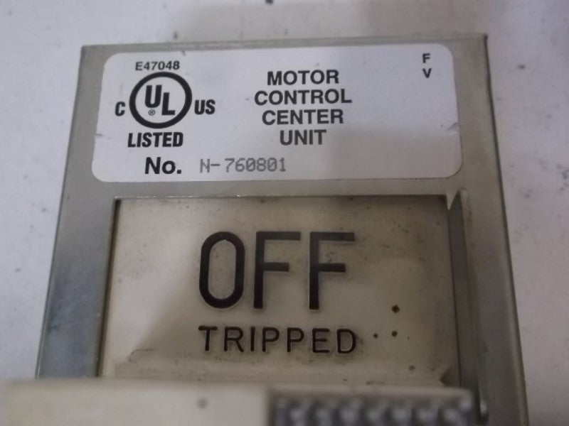 N-7600801 MOTOR CONTROL CENTER UNIT  UNMP