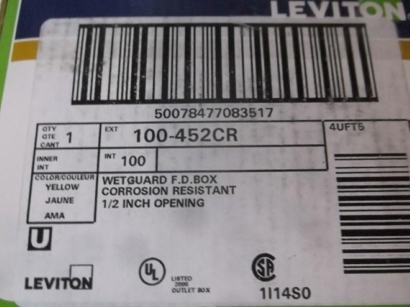 LEVITON 100-452CR F D BOX CORROSION RESISTANT 1/2" OPENING  NSMP