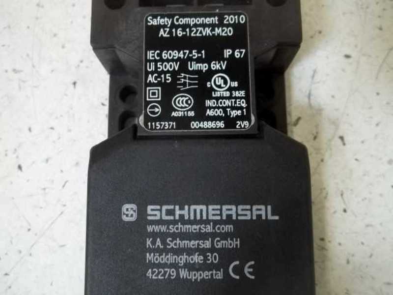 SCHMERSAL AZ 16-12ZVK-M20 SAFETY SWTICH  UNMP