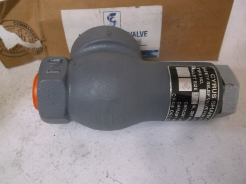 CYRUS SHANK 804 RELIEF VALVE SET AT 115#  NSMP