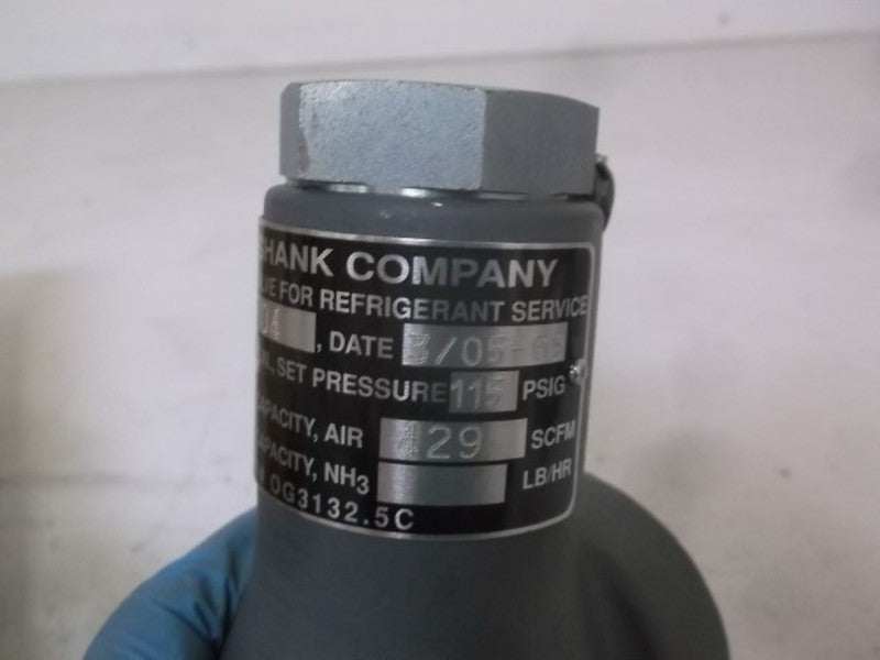 CYRUS SHANK 804 RELIEF VALVE SET AT 115#  NSMP