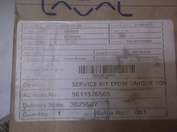 ALFA LAVAL 9611926565 SERVICE KIT EPDM  NSMP