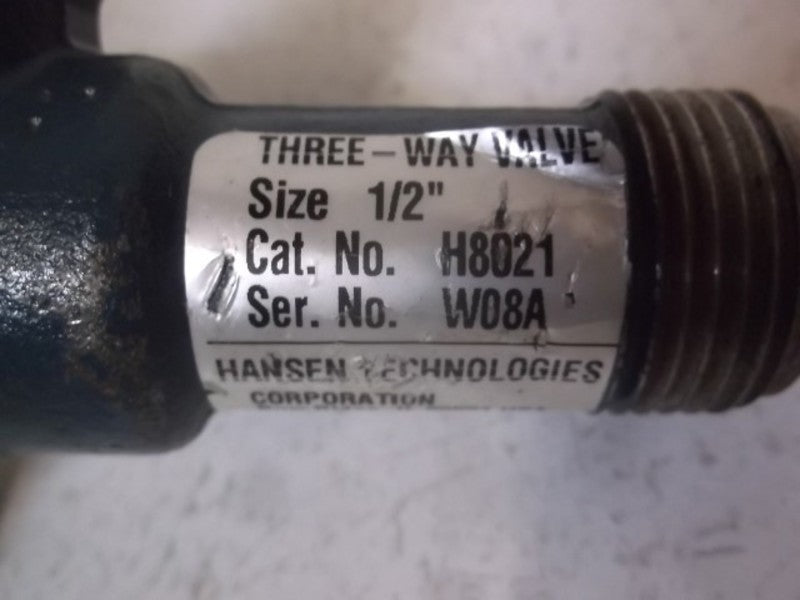HANSEN TECH H8021 THREE-WAY VALVE 1/2" * NEW NO BOX *