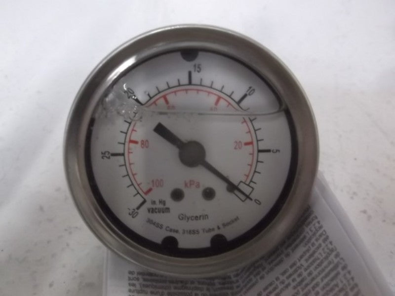 4CFN6 PRESSURE GAUGE 2" 30" TO 0" HG VAC  NSMP