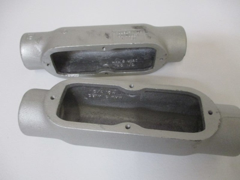 LOT OF 2 CROUSE-HINDS C58 CONDUIT OUTLET BODY 1.5" NSMP