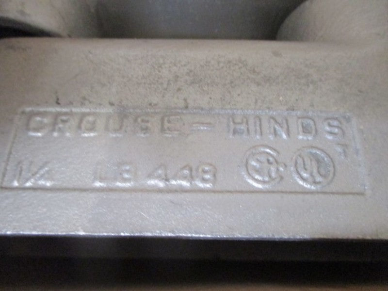 LOT OF 2 CROUSE-HINDS LB-448 CONDUIT BODY 1-1/4" NSMP