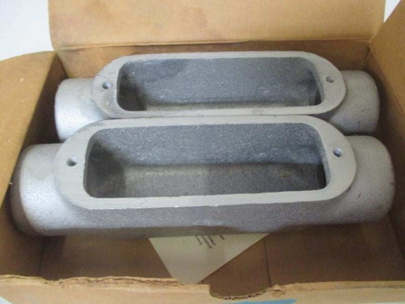 LOT OF 2 CROUSE-HINDS C-448 CONDUIT BODY 1-1/4" NSMP